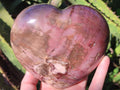 Polished Large Red Podocarpus Petrified Wood Heart x 1 From Mahajanga, Madagascar - Toprock Gemstones and Minerals 
