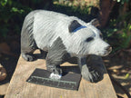 Hand Made Large Polar Bear Soapstone Carving x 1 From Zimbabwe - Toprock Gemstones and Minerals 