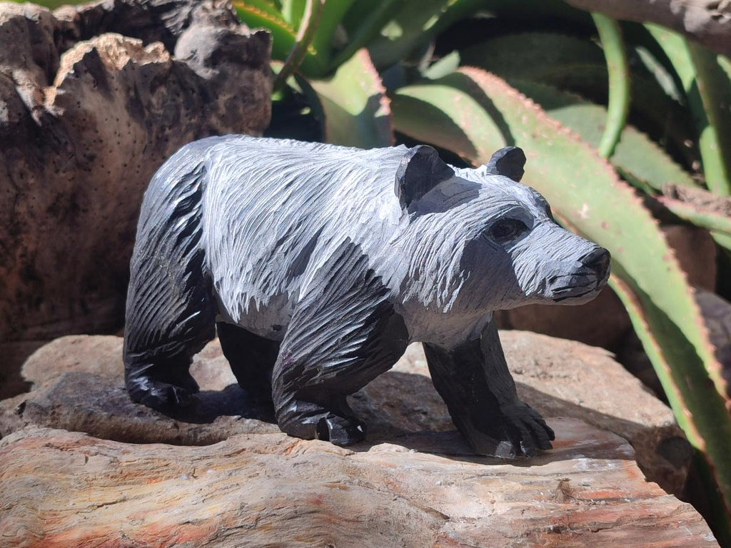 Hand Made Large Polar Bear Soapstone Carving x 1 From Zimbabwe - Toprock Gemstones and Minerals 