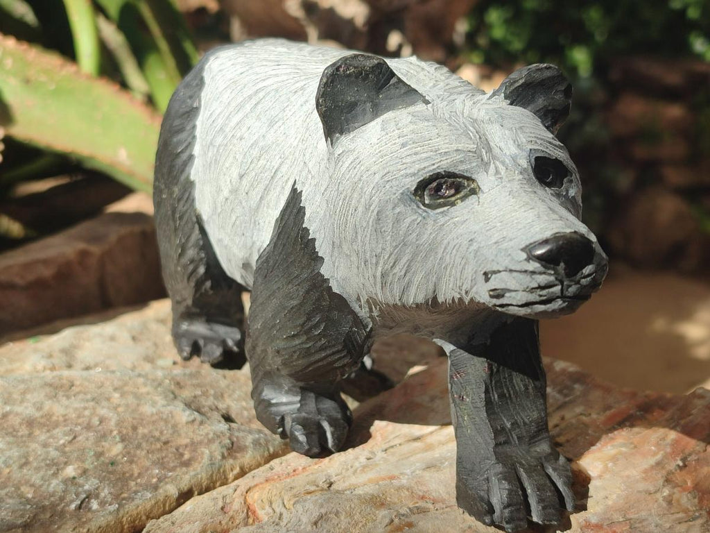 Hand Made Large Polar Bear Soapstone Carving x 1 From Zimbabwe - Toprock Gemstones and Minerals 