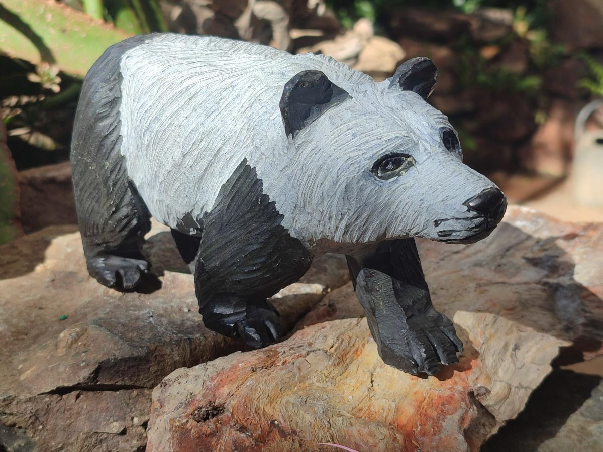 Hand Made Large Polar Bear Soapstone Carving x 1 From Zimbabwe - Toprock Gemstones and Minerals 