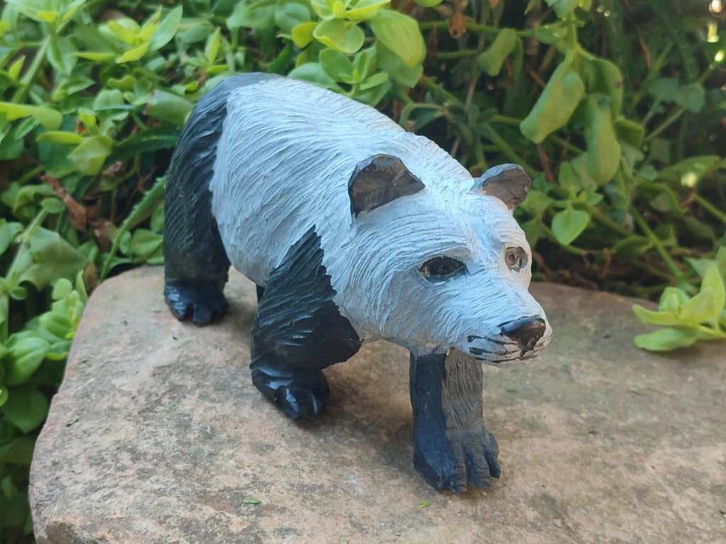 Hand Made Large Polar Bear Soapstone Carving x 1 From Zimbabwe - Toprock Gemstones and Minerals 