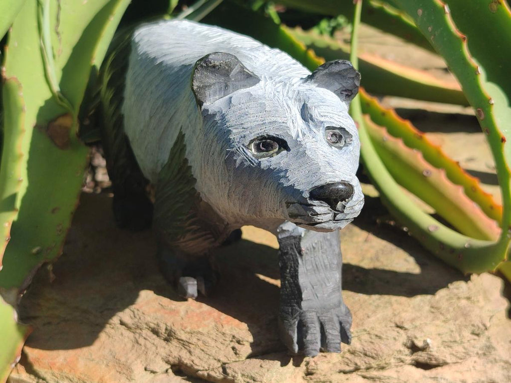 Hand Made Large Polar Bear Soapstone Carving x 1 From Zimbabwe - Toprock Gemstones and Minerals 