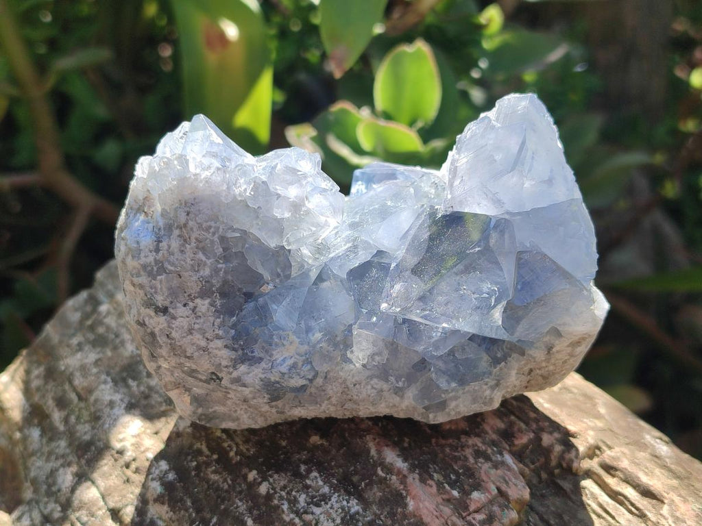 Natural Blue Celestite Cluster Specimens x 2 From Sakoany, Madagascar