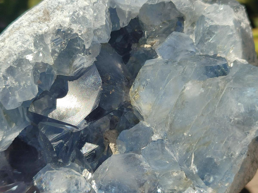 Natural Blue Celestite Cluster Specimens x 2 From Sakoany, Madagascar