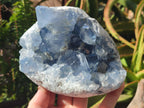 Natural Blue Celestite Cluster Specimens x 2 From Sakoany, Madagascar