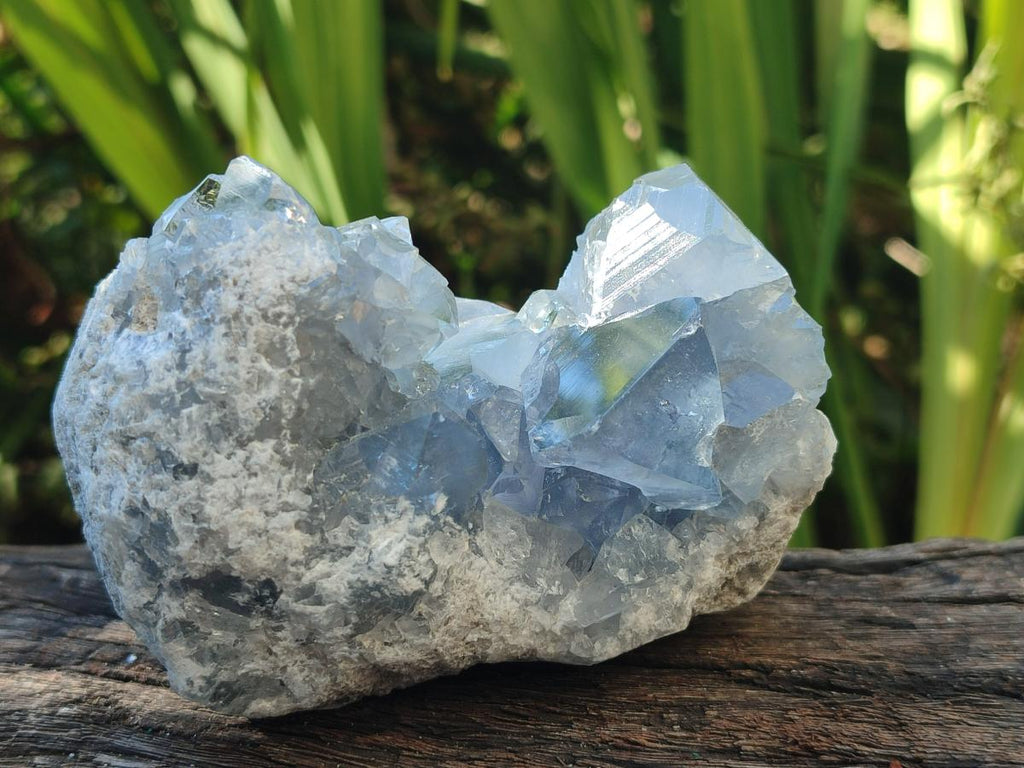 Natural Blue Celestite Cluster Specimens x 2 From Sakoany, Madagascar