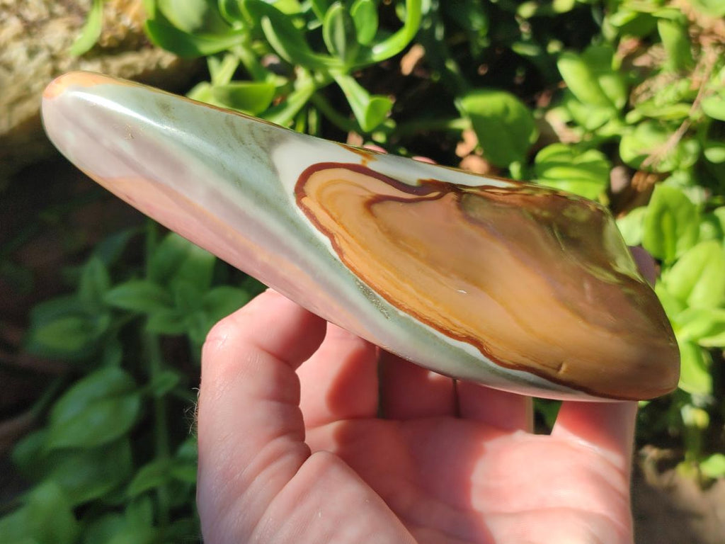 Polished Polychrome Jasper Standing Free Forms x 3 From NW Coast, Madagascar - Toprock Gemstones and Minerals 