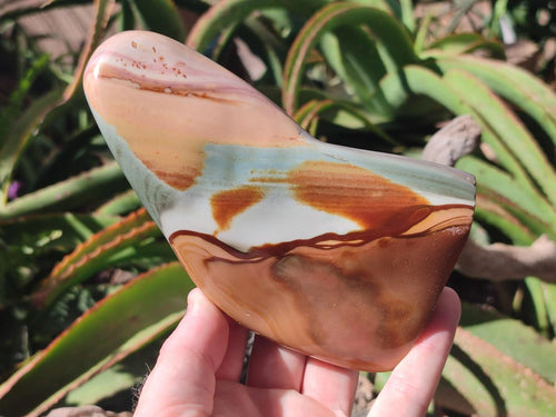 Polished Polychrome Jasper Standing Free Forms x 3 From NW Coast, Madagascar - Toprock Gemstones and Minerals 