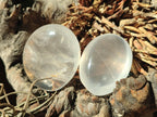 Polished Girasol Pearl Quartz Palm Stones x 24 From Ambatondrazaka, Madagascar - Toprock Gemstones and Minerals 