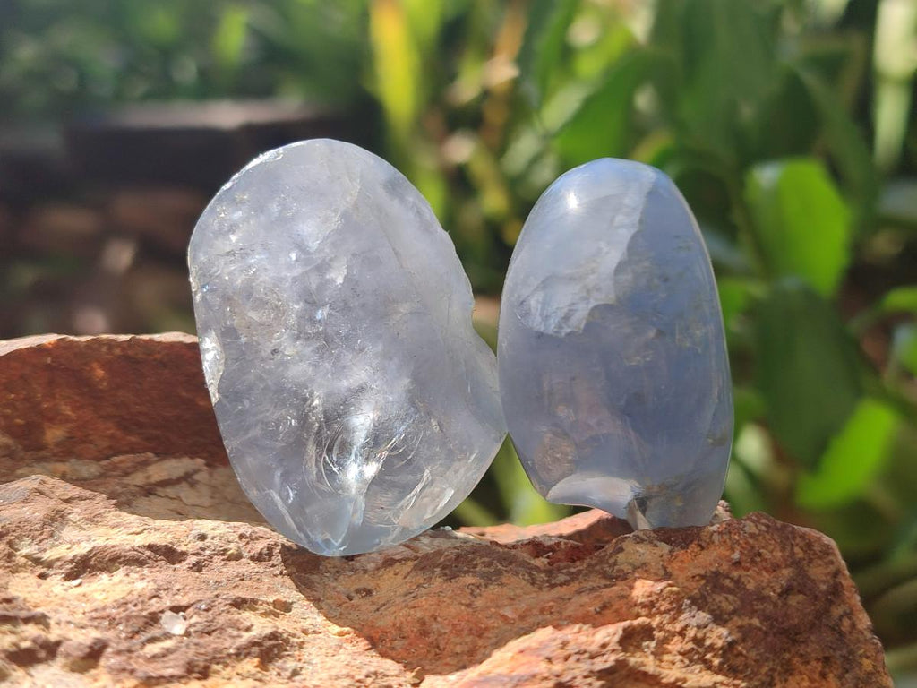 Polished Mini Blue Celestite Free Forms x 40 From Sakoany, Madagascar - Toprock Gemstones and Minerals 