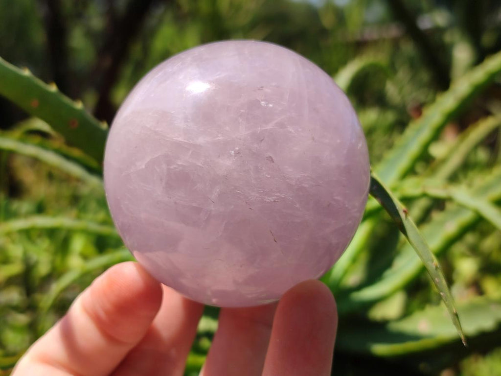 Polished Gemmy Blue Star Rose Girasol Quartz Spheres x 3 From Madagascar - Toprock Gemstones and Minerals 