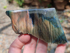 Polished One Side Labradorite Specimens x 12 From Madagascar - Toprock Gemstones and Minerals 