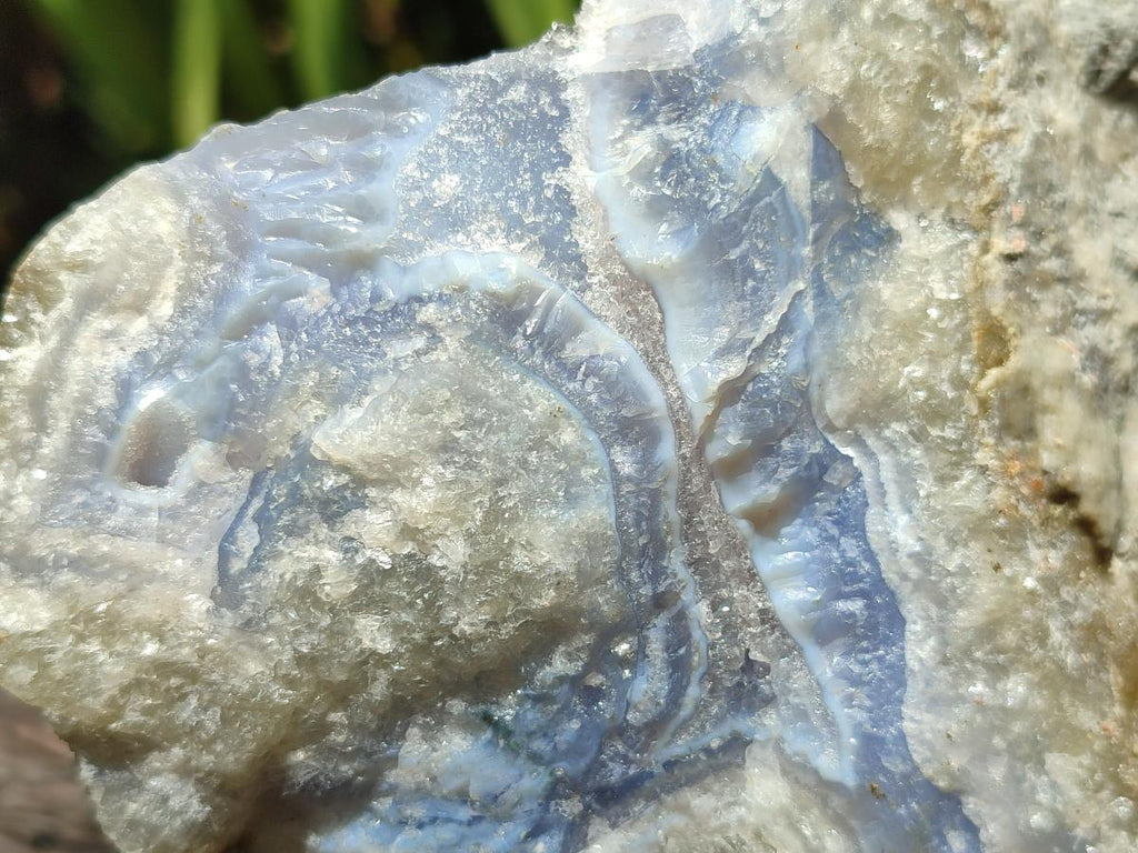 Natural Blue Lace Agate Geode Specimens x 2 From Nsanje, Malawi - Toprock Gemstones and Minerals 