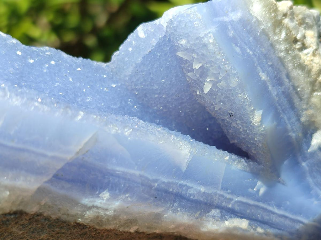Natural Blue Lace Agate Geode Specimens x 2 From Nsanje, Malawi - Toprock Gemstones and Minerals 