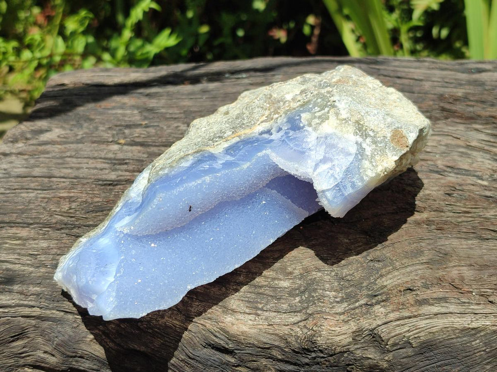 Natural Blue Lace Agate Geode Specimens x 2 From Nsanje, Malawi - Toprock Gemstones and Minerals 