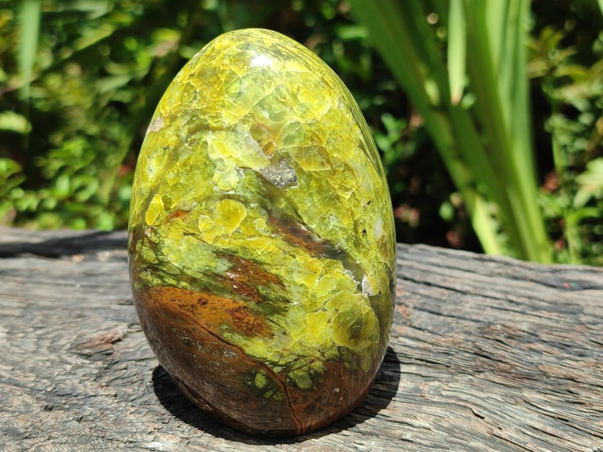 Polished Green Opal Standing Free Forms x 6 From Betroka, Madagascar - Toprock Gemstones and Minerals 