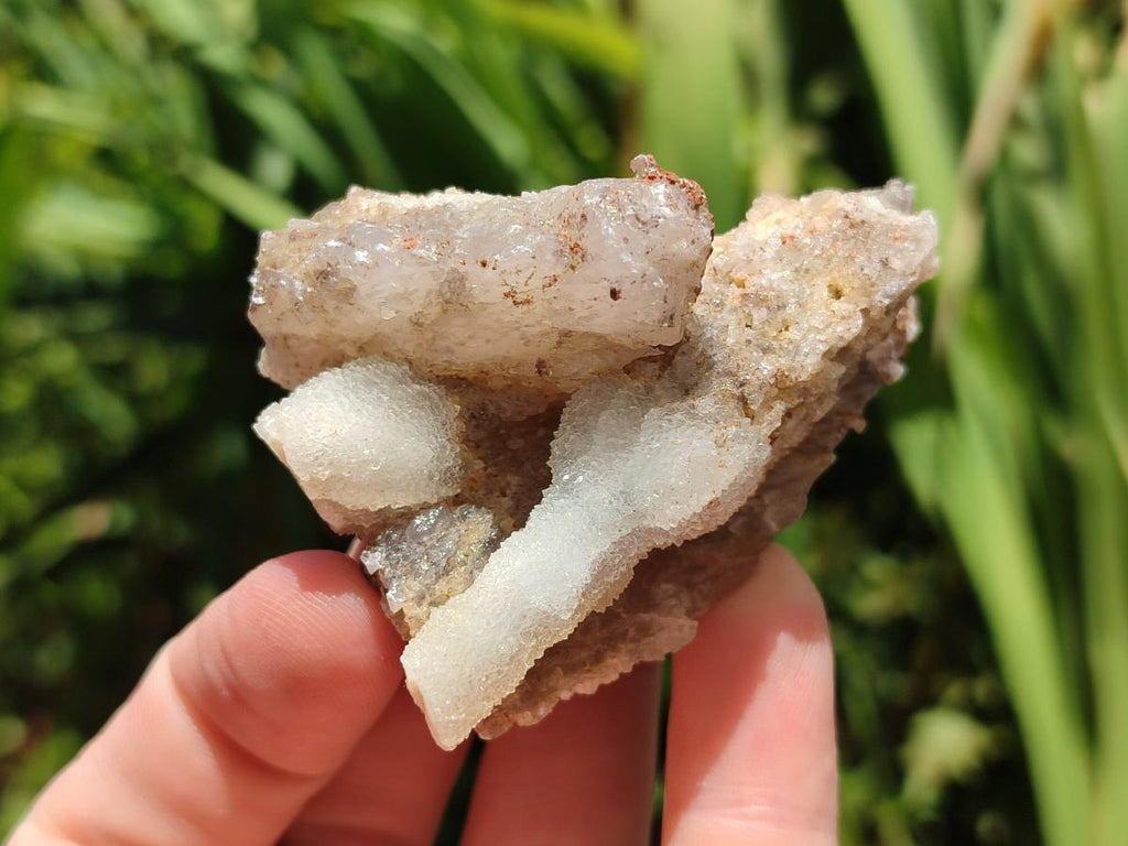 Natural Drusy Quartz Coated Spearhead Calcite Crystals x 12 From Albert's Mountain, Lesotho - Toprock Gemstones and Minerals 