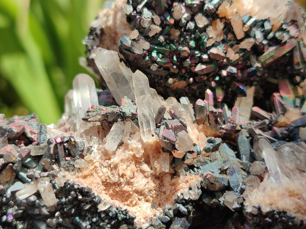 Natural Blacknite Quartz Cluster Specimens x 2 From Madagascar - Toprock Gemstones and Minerals 