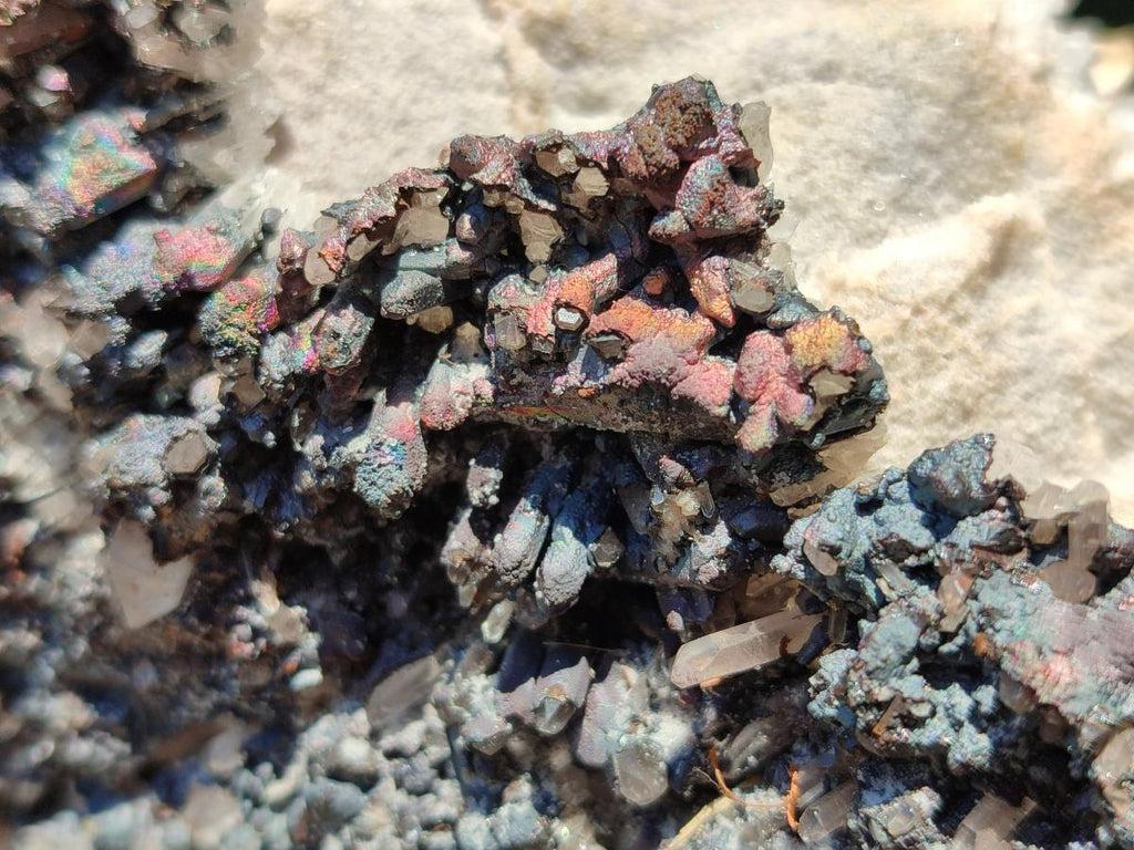 Natural Blacknite Quartz Cluster Specimens x 2 From Madagascar - Toprock Gemstones and Minerals 