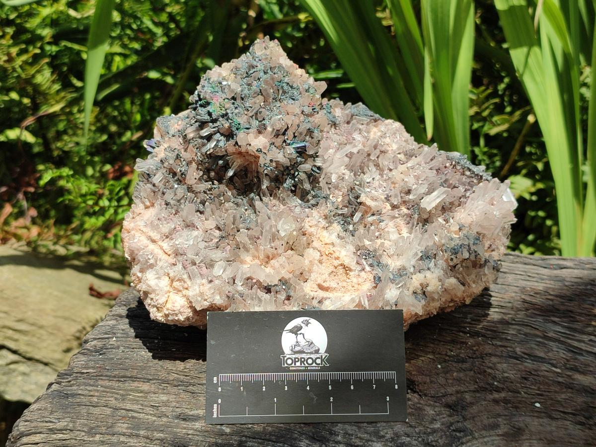 Natural Blacknite Quartz Cluster Specimens x 2 From Madagascar - Toprock Gemstones and Minerals 