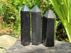 Polished Black Basalt Display Crystals x 6 From Madagascar - Toprock Gemstones and Minerals 