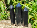 Polished Black Basalt Display Crystals x 6 From Madagascar - Toprock Gemstones and Minerals 