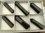 Polished Black Basalt Display Crystals x 6 From Madagascar - Toprock Gemstones and Minerals 
