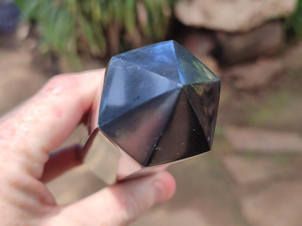 Polished Black Basalt Display Crystals x 6 From Madagascar - Toprock Gemstones and Minerals 