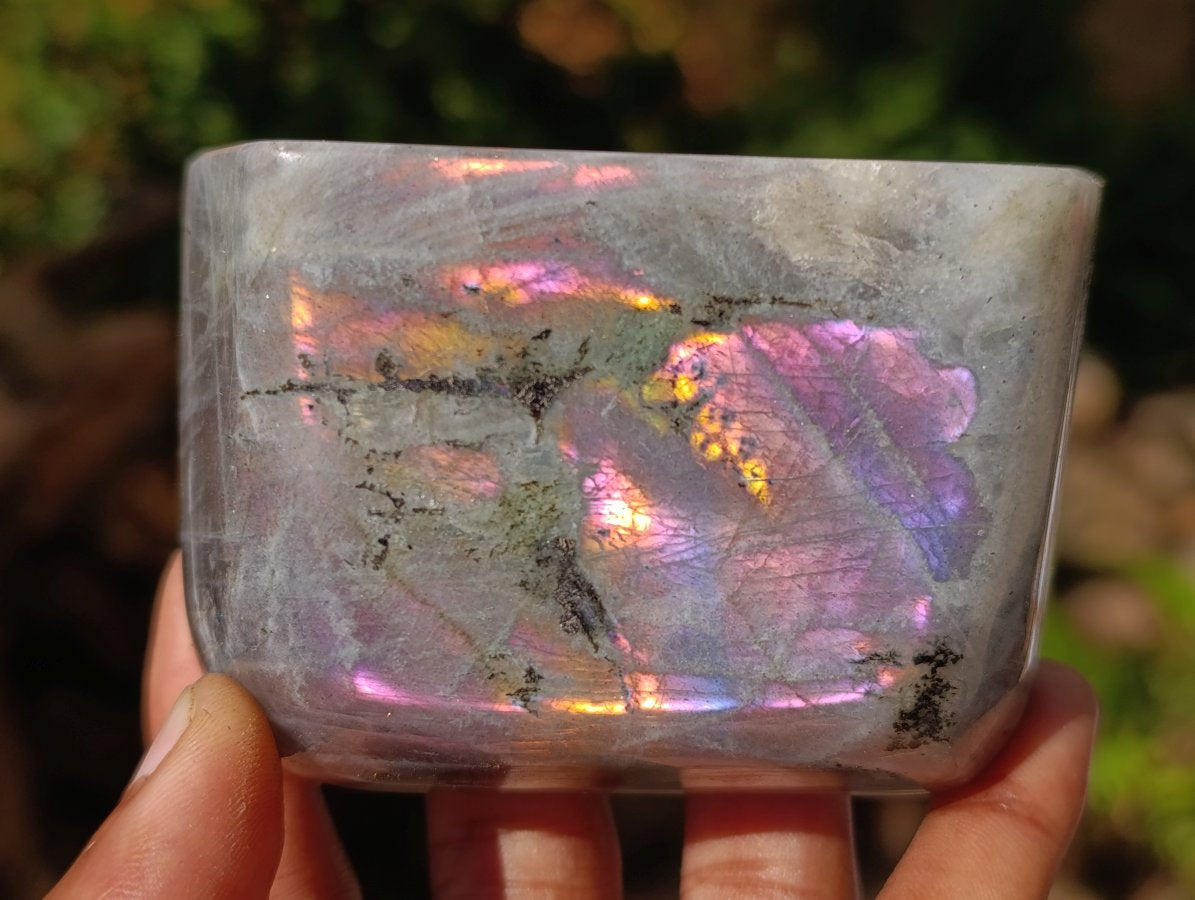 Polished Rare Purple Sunset Flash Labradorite Standing Free Forms x 6 From Madagascar - Toprock Gemstones and Minerals 