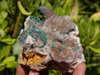 Natural Silky Ball Malachite and Drusy Quartz on Dolomite Specimens x 4 From Mindingi Mine, Kambove, Congo - Toprock Gemstones and Minerals 