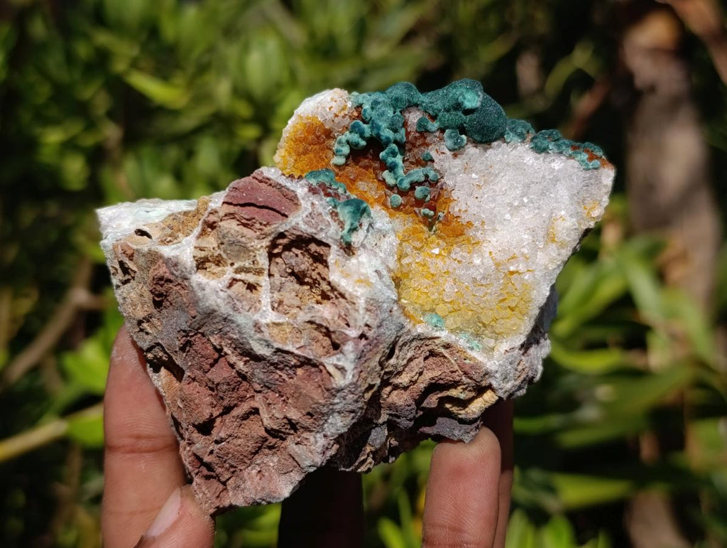Natural Silky Ball Malachite and Drusy Quartz on Dolomite Specimens x 4 From Mindingi Mine, Kambove, Congo - Toprock Gemstones and Minerals 