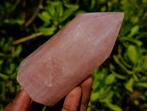 Polished Gemmy Rose Quartz Crystal Points x 4 From Madagascar - Toprock Gemstones and Minerals 