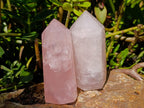 Polished Gemmy Rose Quartz Crystal Points x 4 From Madagascar - Toprock Gemstones and Minerals 