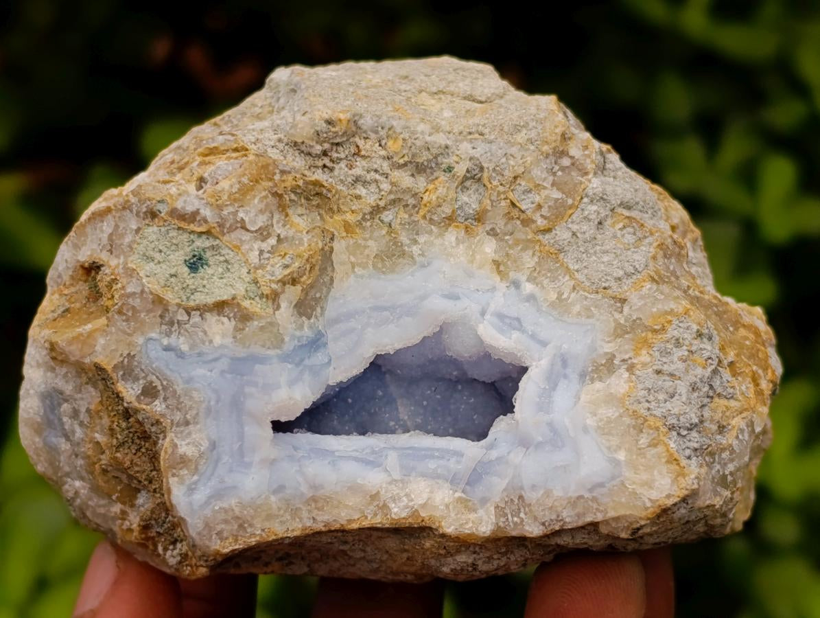 Natural Blue Lace Agate Geode and Cluster Specimens x 12 From Nsanje, Malawi - Toprock Gemstones and Minerals 