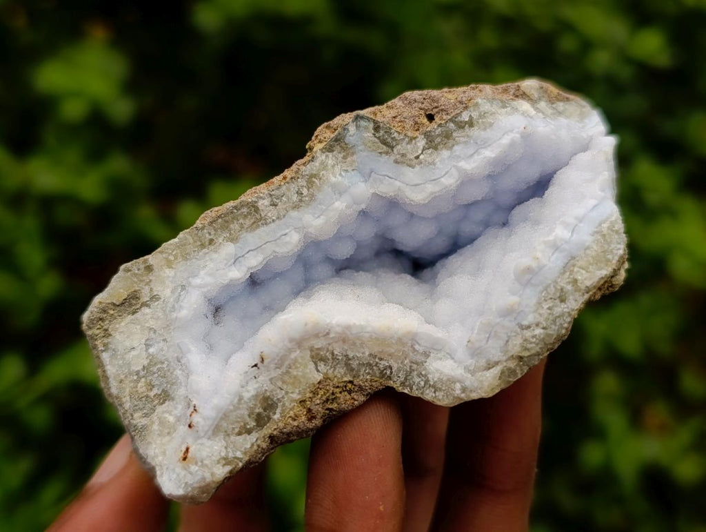 Natural Blue Lace Agate Geode and Cluster Specimens x 12 From Nsanje, Malawi - Toprock Gemstones and Minerals 