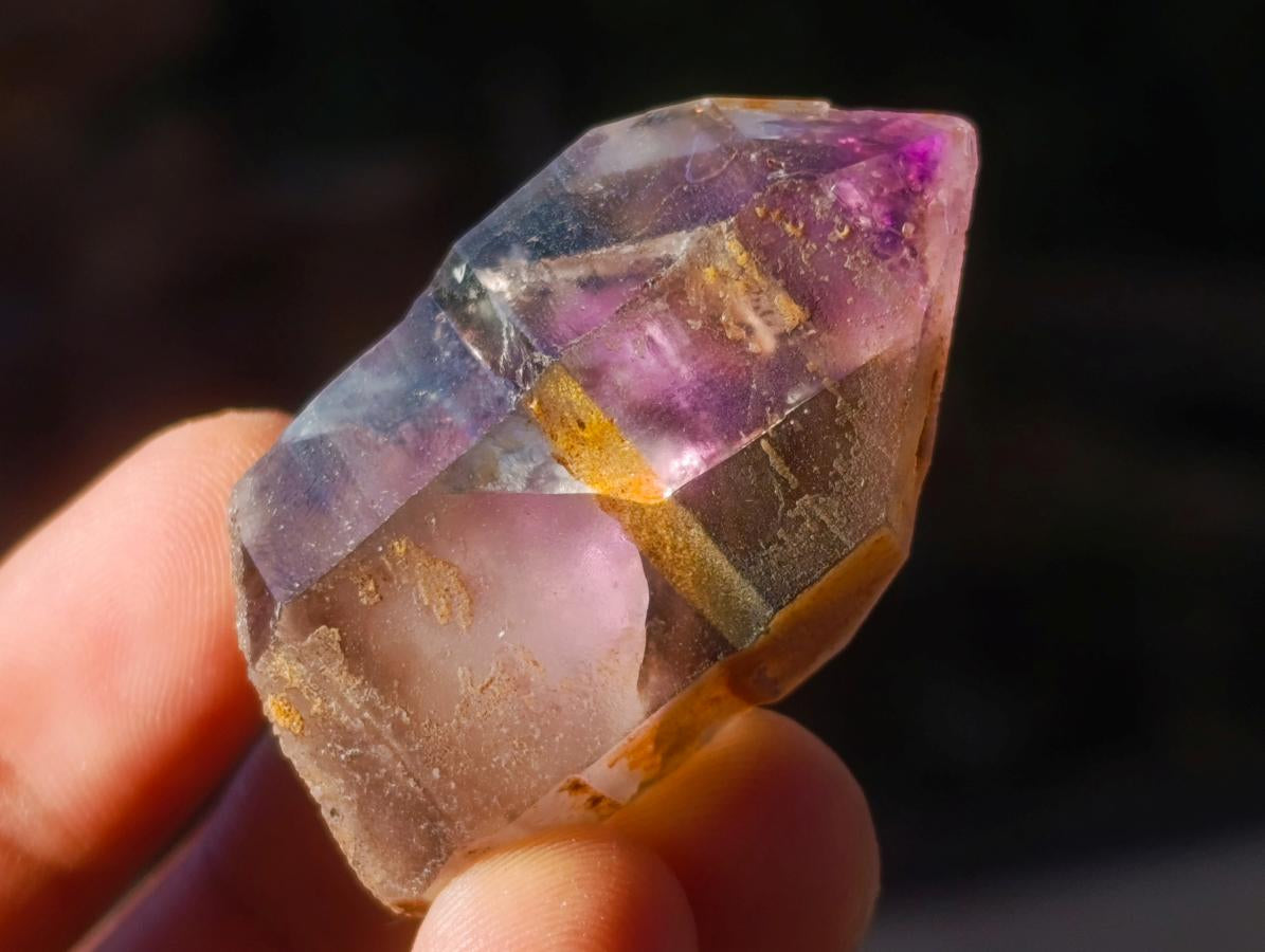 Polished Rare Purple Sunset Flash Labradorite Standing Free Forms x 2 From Madagascar - Toprock Gemstones and Minerals 