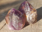 Polished Rare Purple Sunset Flash Labradorite Standing Free Forms x 2 From Madagascar - Toprock Gemstones and Minerals 