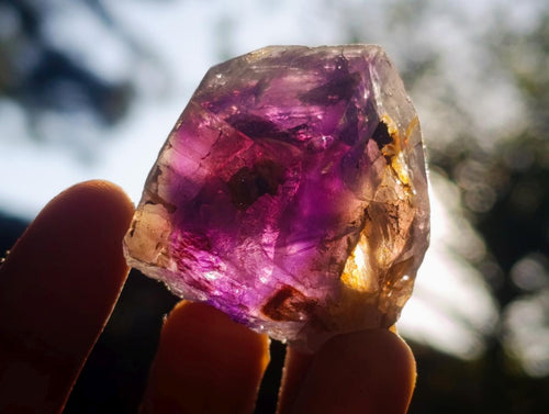 Polished Rare Purple Sunset Flash Labradorite Standing Free Forms x 2 From Madagascar - Toprock Gemstones and Minerals 