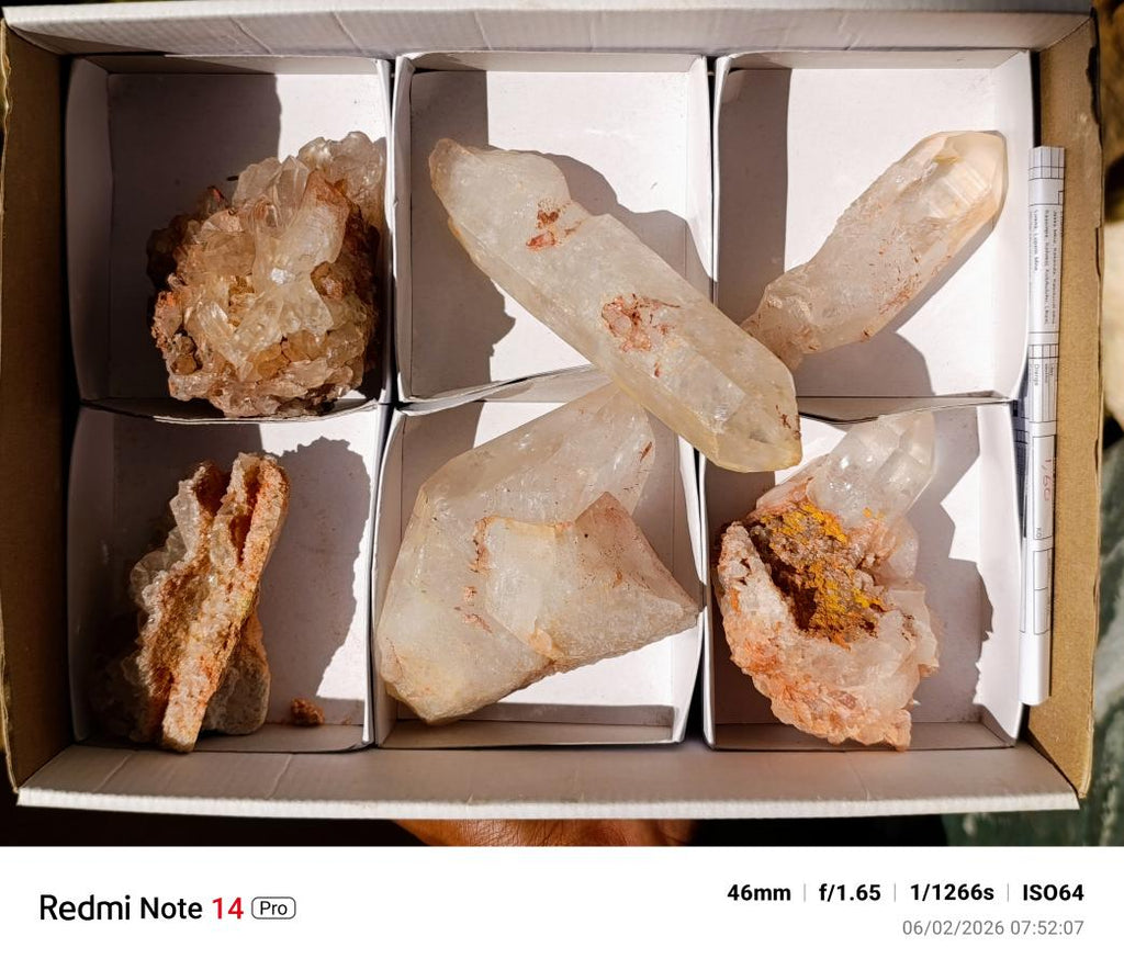 Natural Mpika Quarts Crystals and Cluster x 6 From Mpika, Zambia - Toprock Gemstones and Minerals 