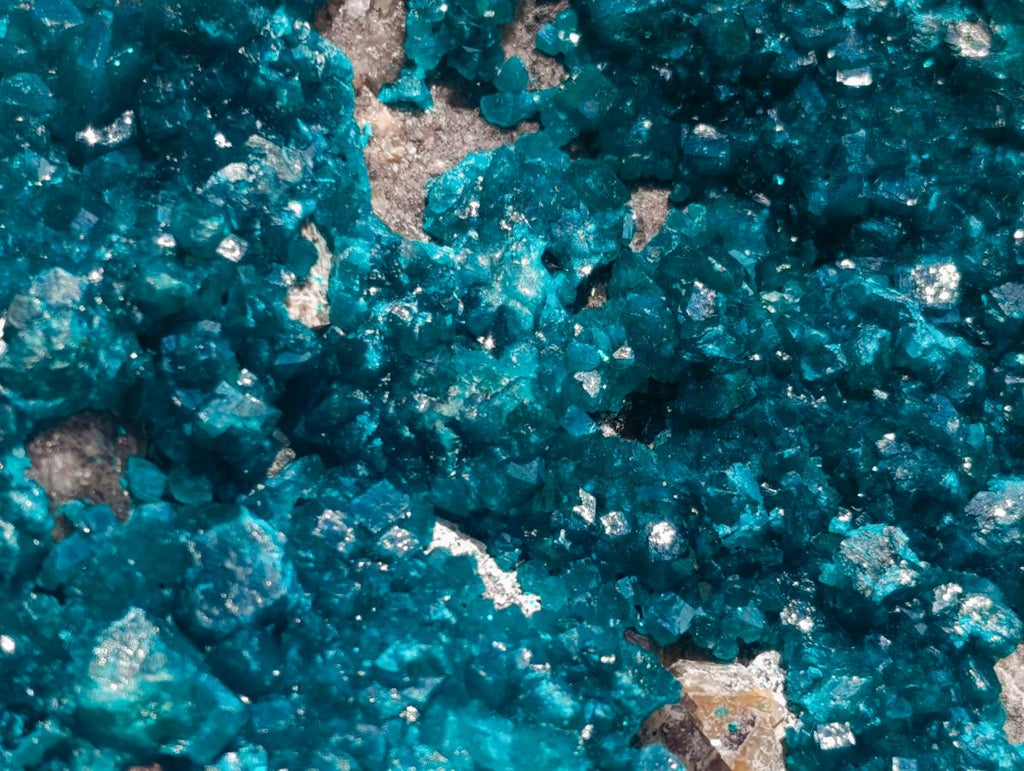 Natural XXL Dioptase on Dolomite Specimen x 1 From Tantara Mine, Congo - Toprock Gemstones and Minerals 