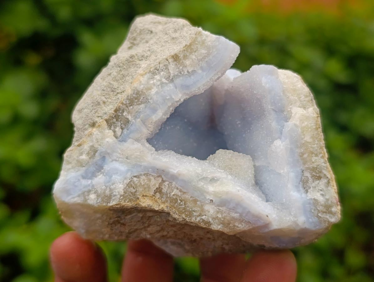 Natural Blue Lace Agate Geode Specimens x 12 From Nsanje, Malawi - Toprock Gemstones and Minerals 