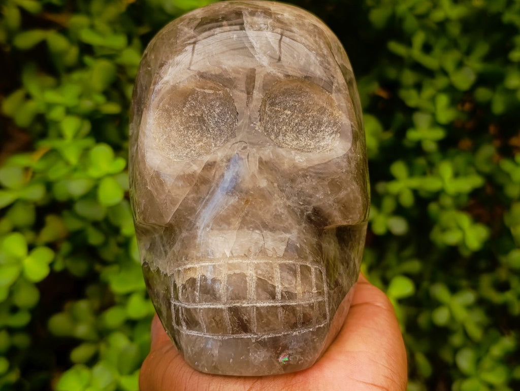 Hand Made XL Smokey Quartz Skull x 1 From Madagascar - Toprock Gemstones and Minerals 