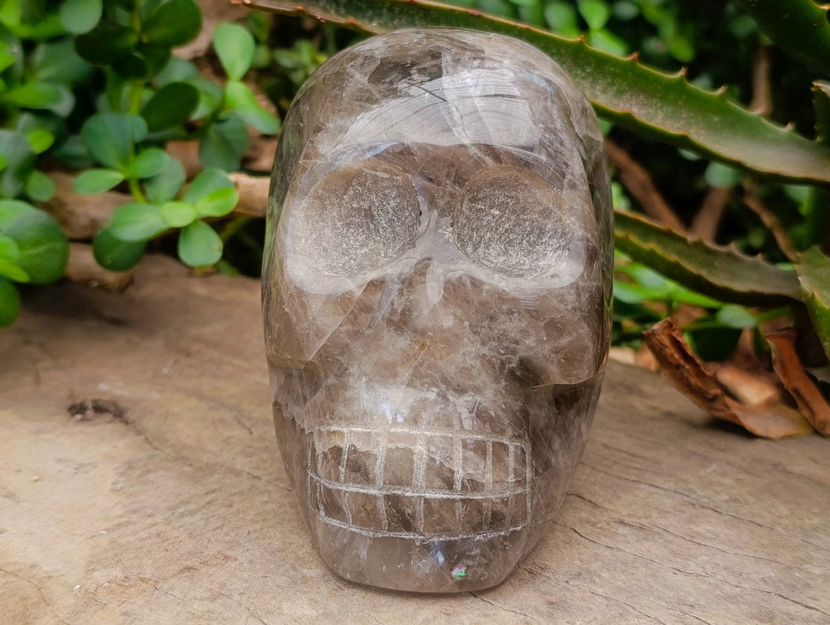 Hand Made XL Smokey Quartz Skull x 1 From Madagascar - Toprock Gemstones and Minerals 