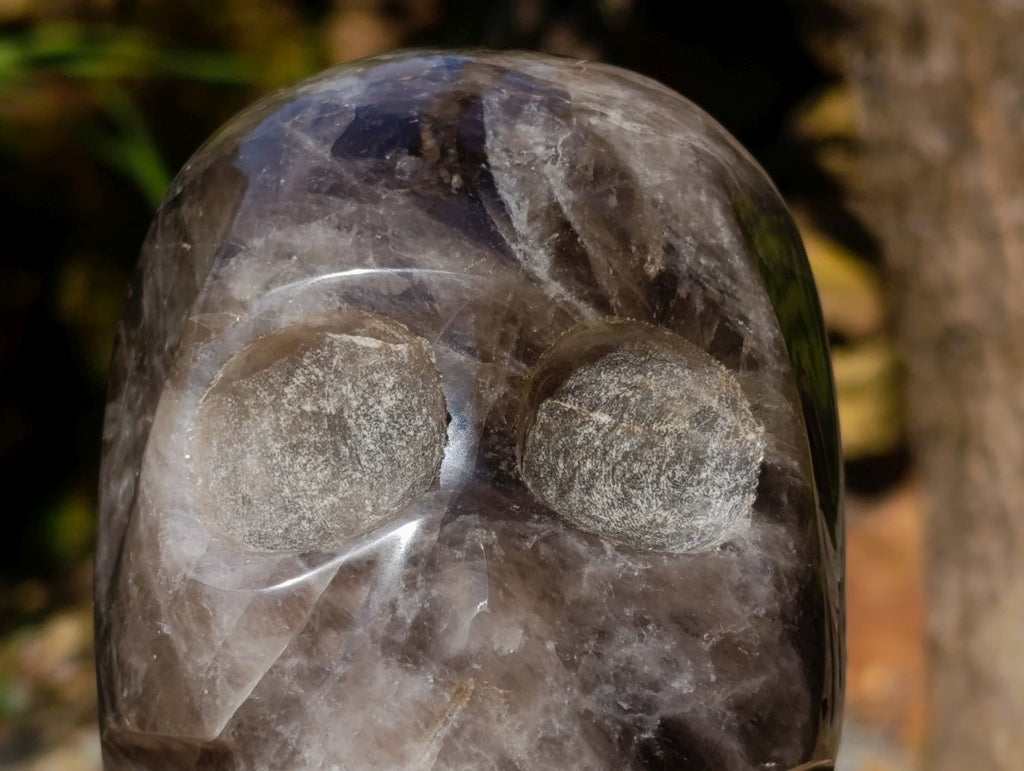 Hand Made XL Smokey Quartz Skull x 1 From Madagascar - Toprock Gemstones and Minerals 