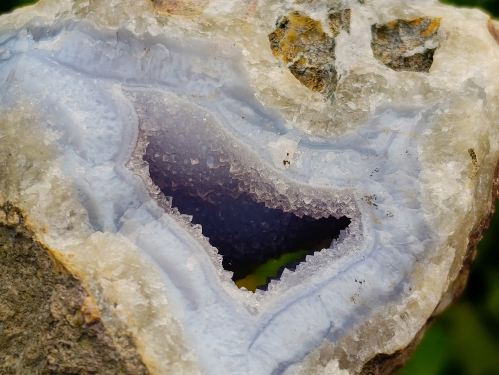 Polished One Side Blue Lace Agate Specimens x 6 From Nsanje, Malawi - Toprock Gemstones and Minerals 