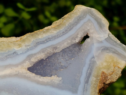Polished One Side Blue Lace Agate Specimens x 6 From Nsanje, Malawi - Toprock Gemstones and Minerals 