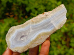 Polished One Side Blue Lace Agate Specimens x 6 From Nsanje, Malawi - Toprock Gemstones and Minerals 