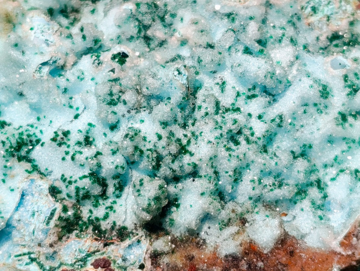 Natural Large Drusy Coated Chrysocolla with Malachite Specimen x 1 From Lupoto Mine, Congo - Toprock Gemstones and Minerals 