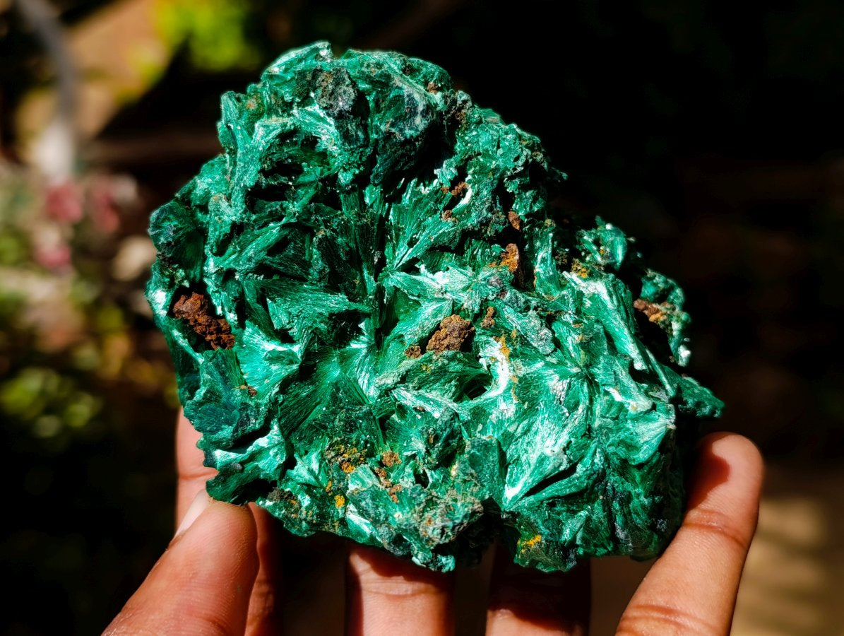 Natural Silky Malachite Specimens x 6 From Kasompe, Congo - Toprock Gemstones and Minerals 